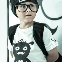 Mr Key to my Heart Monster T-Shirt New Black and White - Thumbnail 2