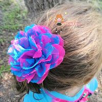 Cotton Candy Ice Cream Pendant Chunky Necklace & Hair Bow Sets Perfect Photo Props/Bubblegum Jewelry/Girls Jewelry - Thumbnail 2