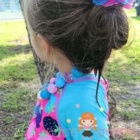 Cotton Candy Ice Cream Pendant Chunky Necklace & Hair Bow Sets Perfect Photo Props/Bubblegum Jewelry/Girls Jewelry - Thumbnail 4