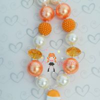 Dreamsicle Ice Cream Pendant Chunky Necklace & Hair Bow Set Perfect Photo Props/Bubblegum Beads/Girls Jewelry - Thumbnail 1
