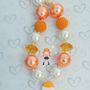 Dreamsicle Ice Cream Pendant Chunky Necklace & Hair Bow Set Perfect Photo Props/Bubblegum Beads/Girls Jewelry-1