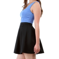 Blue/Black Pleated Dress - Thumbnail 1