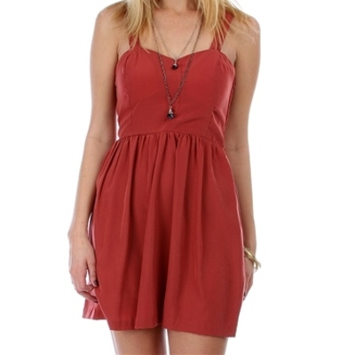 Babydoll dress w/ criss-cross back