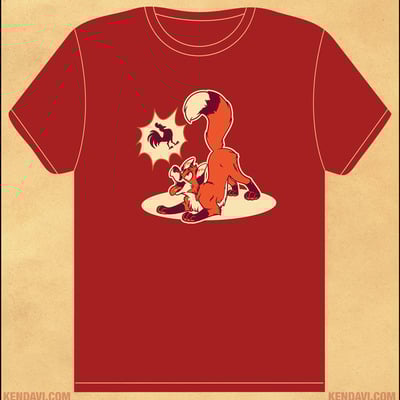 T-shirt - "cock fox"  - Thumbnail 4