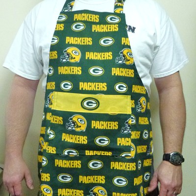 Green bay packers apron, men’s / women’s football apron, aprons, game day
