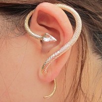 Snake Ear Wrap/Cuff Earring - Gold