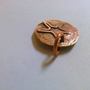 copper star hand hammered penny pendant-1