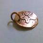 copper star hand hammered penny pendant-3