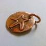 copper star hand hammered penny pendant-4