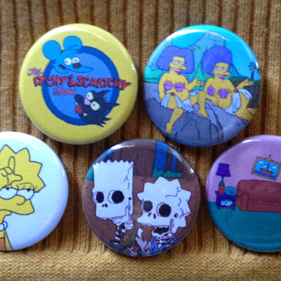 Simpsons pinback button set