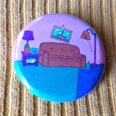 Simpsons Couch Pinback Button