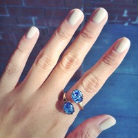 Cobalt Blue Opal Wraparound Ring - Thumbnail 1