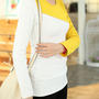 Women Fashion Round Neck Long Sleeve Shirt FLA1089-3101-29-Yellow-1