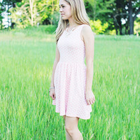 Peach Bow Back Dress - Thumbnail 2