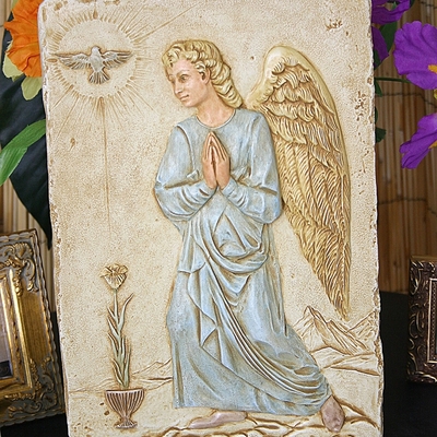 Archangel gabriel of mercy praying wall relief color a-011sp-1