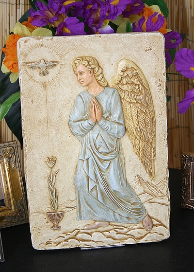 Archangel Gabriel of Mercy Praying Wall Relief Color A-011SP-1