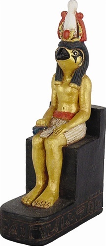 Horus Solar God of War Seated Statue - Mini E-324GP
