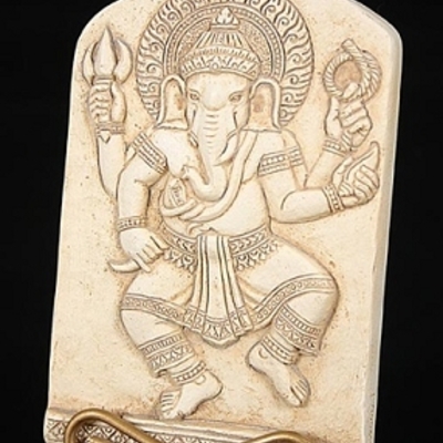 Dancing ganesh hindu wall relief small o-037s