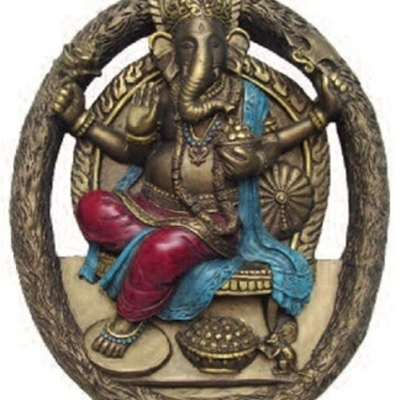 Ganesh relief bronze and color finish o-160bp