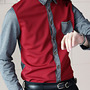 New Fashion Slim Long Sleeves Causal Shirts 907SJ-020-38-Wine-1