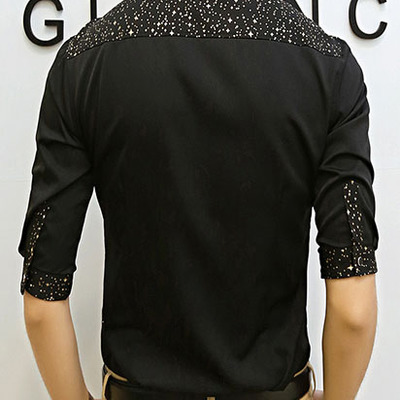 New fashion slim half sleeves causal shirts 907sj-060-58-white