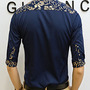 New Fashion Slim Half Sleeves Causal Shirts 907SJ-061-58-Navy Blue-2