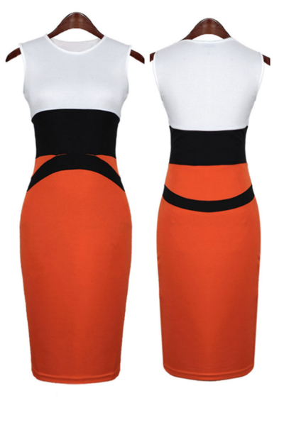  striped  pencil  midi