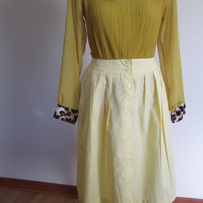 Vintage yellow skirt  - Thumbnail 5