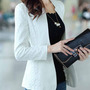 Fashion Cotton Korean Style Plain Womens Suit Jackets FLA1089-3088-68-White-1