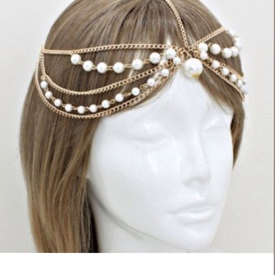 Pearls and gold headpiece