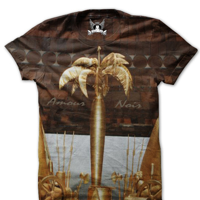  amour noir sublimation island pride short sleeve crew neck t-shirt