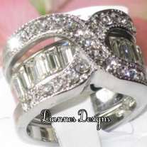 R135 - Stainless Steel Baguette Wedding Ring Set