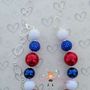 Mom 4th of July Red, White, Blue/Patriotic Shooting Star Chunky Necklace/Photo Prop -2