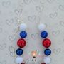 Mom 4th of July Red, White, Blue/Patriotic Shooting Star Chunky Necklace/Photo Prop -3