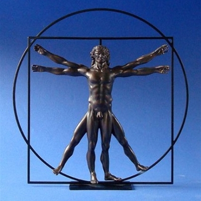 Vitruvian universal man by davinci bronze dav03 - Thumbnail 2