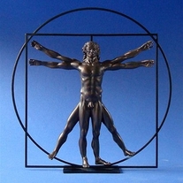 Vitruvian Universal Man by DaVinci Bronze DAV03