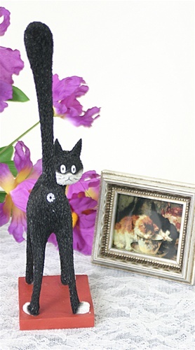 The Third Eye Cat Statue with Tail Up by Dubout DUB21