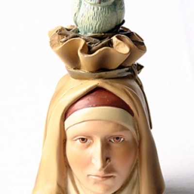 Headfooter with owl statue by hieronymus bosch jb27