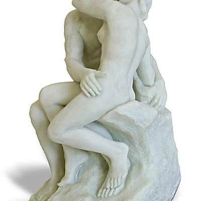 The kiss statue by auguste rodin white 5.5 tall ro02 - Thumbnail 5