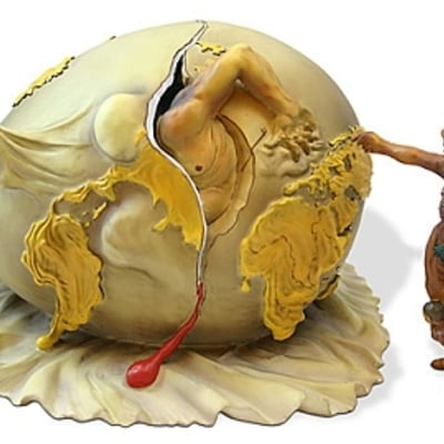 Geopolitical child grande set watches birth of new human by salvador dali sd010