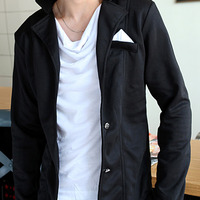 Fashion Korean Style Slim Long Sleeves Causal Shirts 907SJ-T23-38-Light Gray - Thumbnail 3