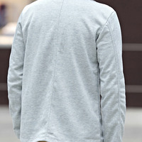 Fashion Korean Style Slim Long Sleeves Causal Shirts 907SJ-T23-38-Light Gray - Thumbnail 2