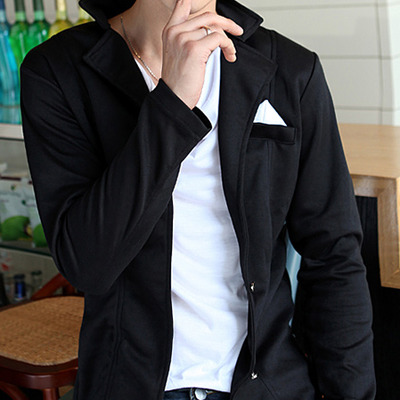 Fashion korean style slim long sleeves causal shirts 907sj-t23-38-black