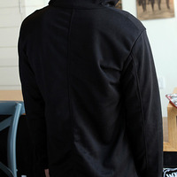 Fashion Korean Style Slim Long Sleeves Causal Shirts 907SJ-T23-38-Black - Thumbnail 2