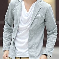 Fashion Korean Style Slim Long Sleeves Causal Shirts 907SJ-T23-38-Black - Thumbnail 3