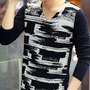 Fashion Korean Style Slim Long Sleeves Causal Shirts 907SJ-T39-33-Black-1