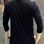Fashion Korean Style Slim Long Sleeves Causal Shirts 907SJ-T39-33-Black-2