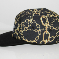 Gold Chains Heaven 45 5 Panel Hat - Thumbnail 1
