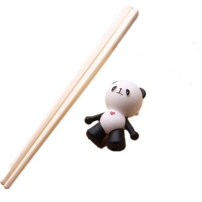 Panda-rubber top-right hand training chopsticks-(see color options)-1 pair 