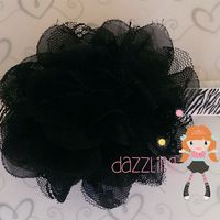 Black Flower Zebra Headband/Perfect Photo Prop/Newborns/Kids - Thumbnail 1